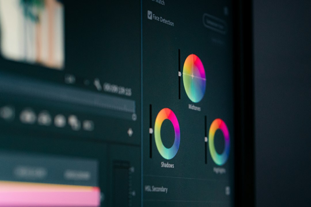 video editing timeline closeup